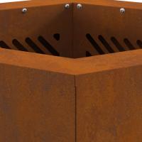 vidaXL Hoguera Sin Humo Hexagonal 38x38x51 cm Acero Resistente a la Intemperie - details 3