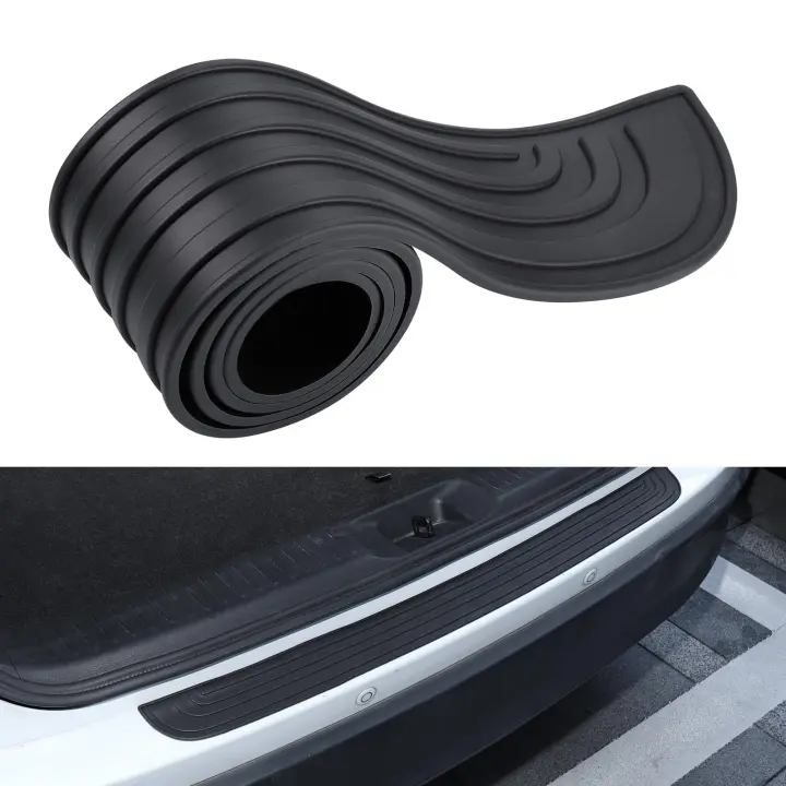 Protector de parachoques de coche, 90 cm x 7 cm, protector de la carga de Goma, protector de parachoques trasero autoadhesivo, compatible con la mayoría de los coches. - 1