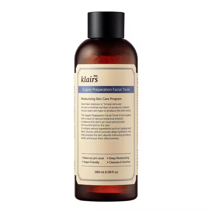 Klairs - SUPPLE PREPARATION FACIAL TONER (180ml) – Tónico hidratante vegano  que equilibra el pH y calma la piel - 1
