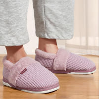 Zapatillas De Casa Para Mujer Invierno Antideslizantes Algodón Cálidas Plush Para Parejas Zapatos Internos Transpirables Talla Verdadera - details 41