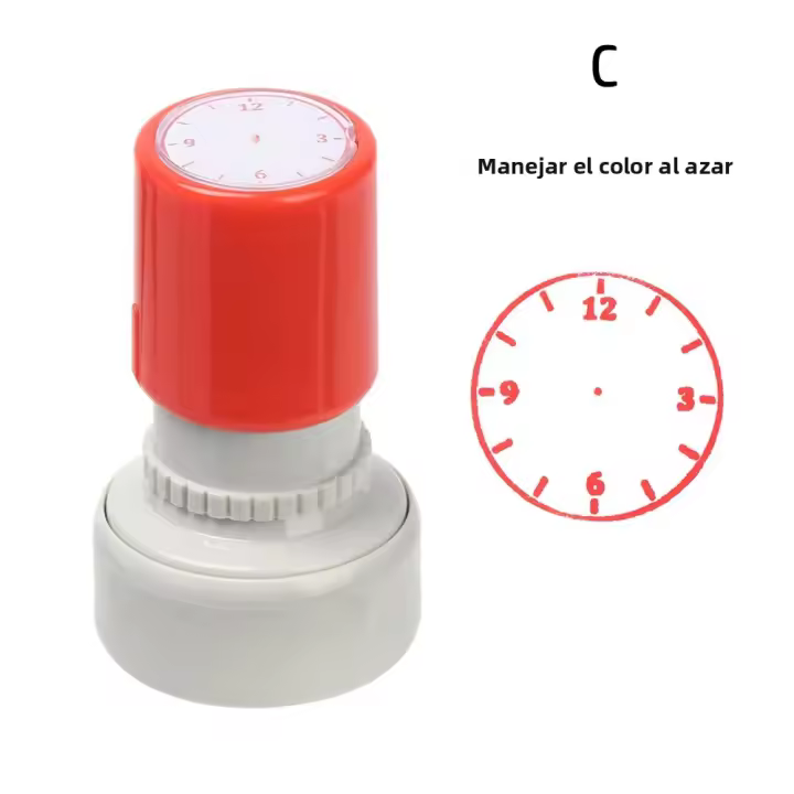 1PC Estampado De Reloj Para Niños Herramientas De Aprendizaje En Reloj Estilo Multicolor Suministros Escolares Para Estudiantes - 1