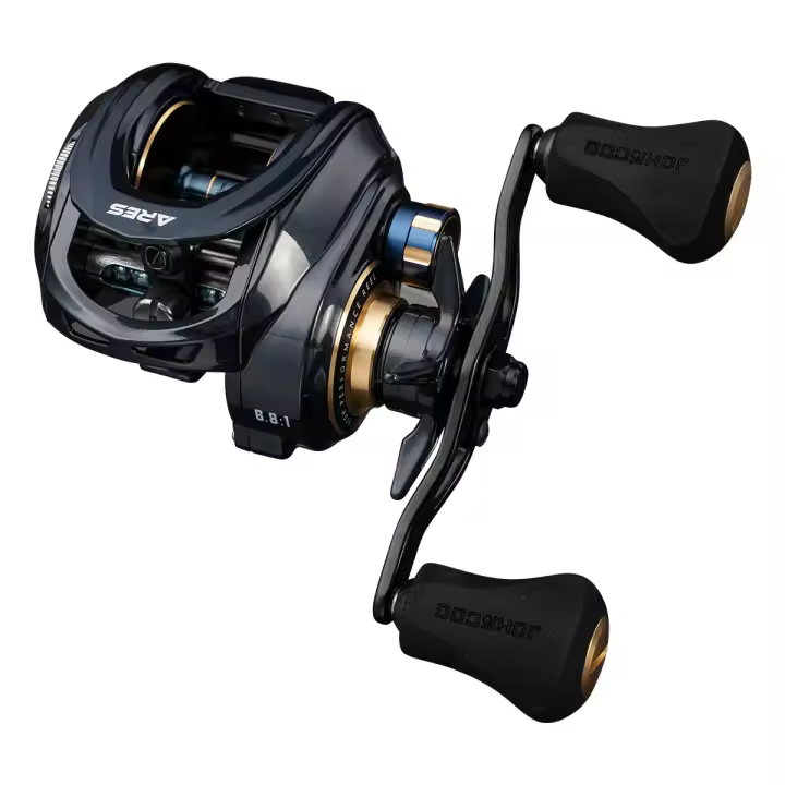 Carrete De Pesca Baitcasting Cuerpo Metálico 15KG Arrastre Máximo 7+1 Rodamientos Marco De Aluminio Para Pesca En Agua Dulce Y Salada - 1