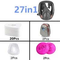 Máscara De Protección Completa 6800 Para Pintura Y Spraying Industrial Filtro De Gas Y Polvo Seguridad Laboral Reemplazo Para 3M - details 2