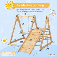 Toboganes y columnas infantiles, Juguetes de Madera para niños. Hecho de Madera maciza de Pino, Madera contrachapada. 3 En 1-3 en 1-Niños con estructuras para trepar, columpio, toboganes, combinaciones de interior. - details 7