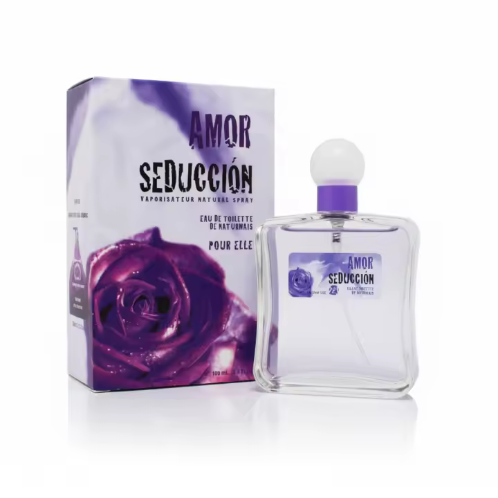 Perfume femenino Amor Seducción Eau de Toilette, fragancia suave y envolvente con un toque romántico y delicado, ideal para el día a día o momentos especiales. Presentado en frasco elegante con estuche original. 🚚 Envíos a España 24/48 horas. - 1