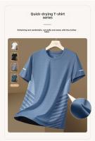 Camiseta De Hombre Para Verano En Seda De Hielo Con Manga Corta Secado Rápido Malla Deporte Fitness Top Casual Transpirable Ligera Y Moisture Wicking - details 0