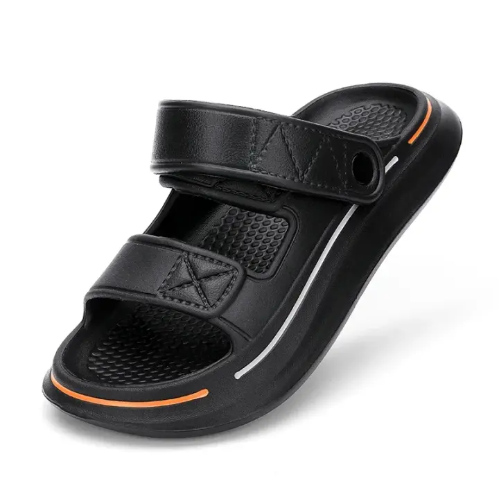 Sandalias De Verano Para Hombre EVA Suave Plataforma Unisex Zapatillas Casuales Para Playa Zapatos Interiores Y Exteriores Sandalias De Tobillo Cierre Hook & Loop Talla Verdadera - 1