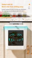 Cesta De Basura Inteligente Montada En La Pared 9L Para Cocina Y Baño Ecológica De Plástico Con Cubierta Rodante Accesorios De Cocina - details 15