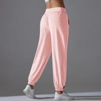 Pantalones De Cintura Alta Para Mujer Seda Helada Ropa Juvenil Elegante Casual Slim Loose Pantalones De Verano Otoño Invierno - details 4