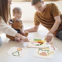 Tablero De Dibujo Arcoíris Montessori Juguete Educativo De Aprendizaje Por Color Para Niños De 1 a 3 Años Juego De Madera - details 4