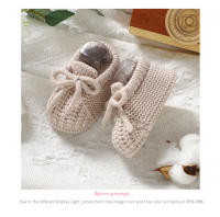 Botines De Primer Pasos Para Bebés Recién Nacidos Niño Y Niña Suéter Tejido Sólido Calzado Infantil Cálido Accesorios De Ropa Transversales Todas Las Estaciones - details 12