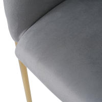 Juego de 2 Sillas de Salón Terciopelo Lujoso y Ligeras | Cuatro Pata de Metal Resistentes | Estilo Moderno para Sala de Estar, Dormitorio y Espacios de Ocio - details 6