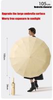 Paraguas a prueba de viento de 72 huesos, plegable, automático, reforzado, gran tamaño, protección solar Uv, antitormenta, alta calidad, paraguas de viaje - details 9