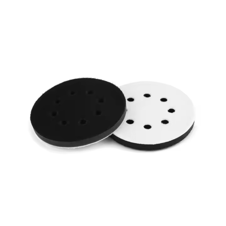 8 ganchos Hook & Loop almohadilla de venta Impacto de Bajo Ruido 2 piezas almohadilla de interfaz de Esponja elegante para lijadoras excéntricas, 125mm - 1