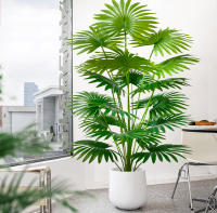 Planta Artificial De Palma Tropical Grande 60-105cm (37.2 Pulgadas) Hoja De Ventilador Decoración Para Oficina Y Hogar - details 3