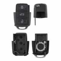 Banner - Carcasa mando llave del coche 3 botones compatible con VW negro