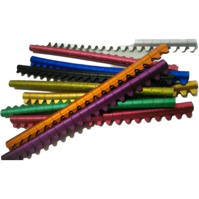 ANILLAS DE ALUMINIO ABIERTAS DE COLORES 3.0 MM 2 TIRAS DE 20 ANILLAS PARA CANARIOS Y SIMILARES - 1