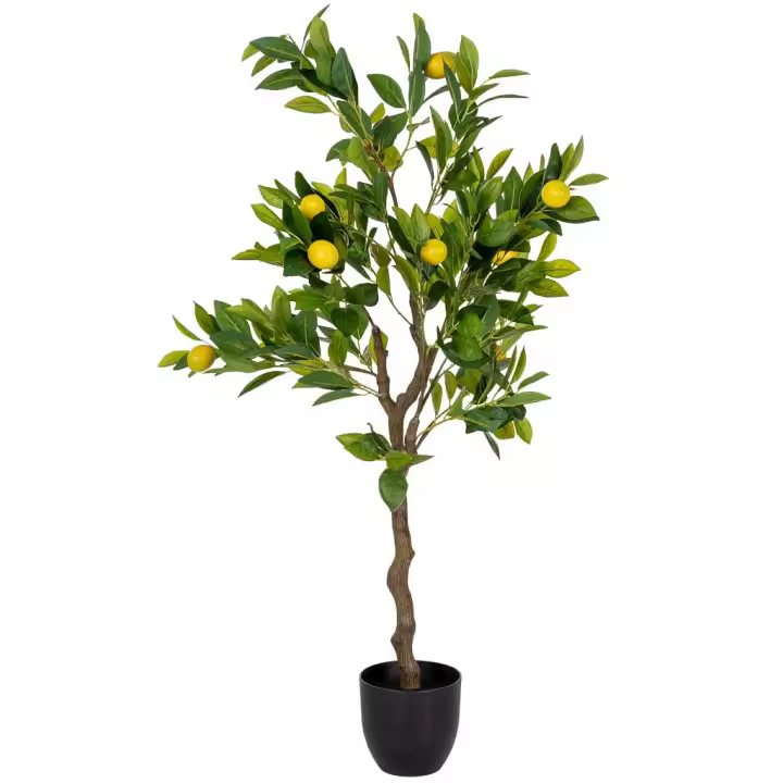Limonero  artificial decorativo amarillo, 55x55x120ch cm - 1