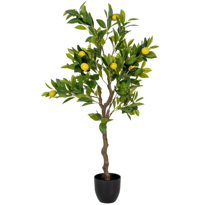 Limonero  artificial decorativo amarillo, 55x55x120ch cm - 1