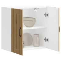 vidaXL Armario de pared cocina Lucca madera contrachapada en color Gris sonoma/Gris hormigón/Negro y más | almacenamiento funcional diseño moderno para baño dormitorio sala - details 3