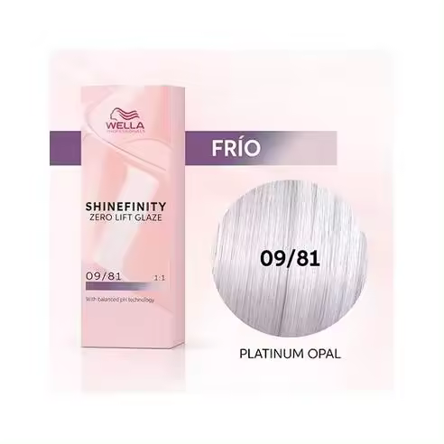 Coloracion Semipermanente Shinefinity Zero Lifth Glaze 09/81 Cool Platinum 60 ml. Wella - 1