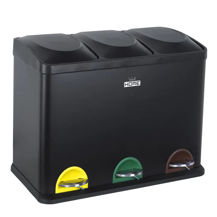 Cubo de Reciclaje Ecológico Prosperplast 45L 3 Compartimentos - 1