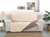 Protector Reversible Bicolor para Sofá y Sillón   Ideal para Mascotas  Funda Acolchada y Lavable - details 1