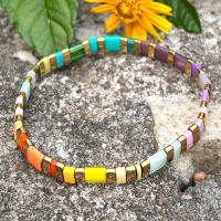 Pulsera De Cuentas TILA Bohemia Para Niñas Con Diseño Contrastante Y Colores Vibrantes Para Regalos Diarios Y Pilastramento - details 3