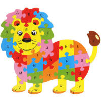 Rompecabezas Educativo De Madera Con Letras Inglesas Y Animales Juguete Inteligente Para Niños Cognición Temprana Regalos Para Bebés - details 0
