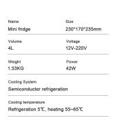 Mini refrigerador de 4L para maquillaje, 12 V/220 V, pequeño refrigerador para cosméticos y belleza, ideal para el hogar, la oficina y el cuidado de la piel - details 11
