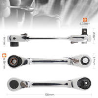 Llave De Eje Rápido Mini Doble Final 1/4 Pulgada 72 Dientes Herramienta De Reparación Manual Herramientas Multifuncionales De Carbono Llave De Torque Hexagonal - details 21