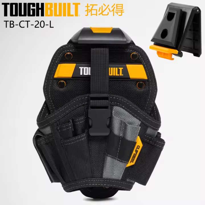 TOUGHBUILT TB-CT-20-L Gran Holster De Taladro Con 13 Bolsillos Y Ranuras Construcción De Alta Resistencia Con Reforzamiento De Resorte Bolso Portátil Para Herramientas - 1