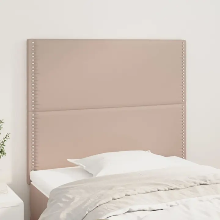 vidaXL Cabeceros 2 unidades cuero sintético capuchino 90x5x78/88 cm - 1