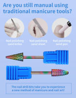 Juego De Brocas Para Uñas Y Cutículas Cerámica Diamante Carburo Para Eliminador De Acrílico Gel Manicura Para Hogar Y Salón - details 3