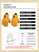 Guantes De Motocicleta Retro De Cuero MJMOTO Con Protección De Cierre Rígido Y Toque De Pantalla Medio Dedo Transpirables Para Hombre Y Mujer - details 1