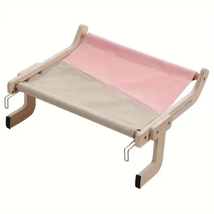Cama De Gato Para Ventana Colgante Y Desmontable Hamaca Para Balcón Madera Asamblea Cama De Interior Para Mascotas Nest - 1