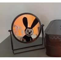 Espejo De Maquillaje Retro Europeo Y Americano Metálico Portátil Para Mesa Espejo Redondo Giratorio Para Vestir Para Niñas - details 3
