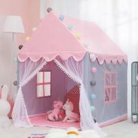 Carpa Infantil Grande Rosa Para Niñas Casa De Juguete Plegable Wigwam 1.35M Castillo De Princesa Decoración De Habitación Para Niños Edad Recomendada 3-12 Años - details 0