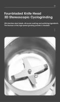 Molino De Café Eléctrico De Acero Inoxidable Con 4 Hojas Para Semillas Frutas Hierbas Y Especias Herramienta De Cocina - details 6