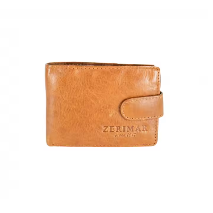 Cartera de piel multiespacio para hombre 8x11 cm - Zerimar. - 1