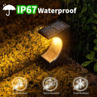 Lámpara Solar LED De Escalera Exterior Impermeable Para Decoración De Balcones Patio Puerta Frontal Y Valla Iluminación De Camino Moderna ABS IP65 - details 9