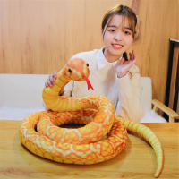 Juguete De Peluche Grande Serpiente Python Simulada 110/160CM Cojín Peluche Cobra Boa Regalo Para Niños Decoración Del Hogar Material Coton PP Unisex - details 4