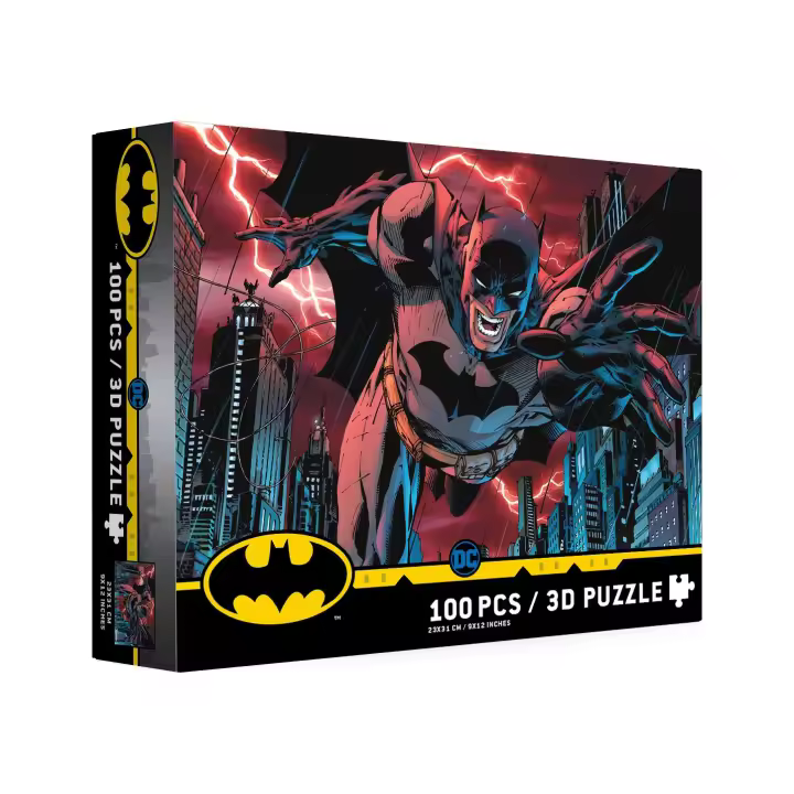 SD Toys Puzle 100 Piezas Batman Ciudad Universo DC Efecto 3D - 1