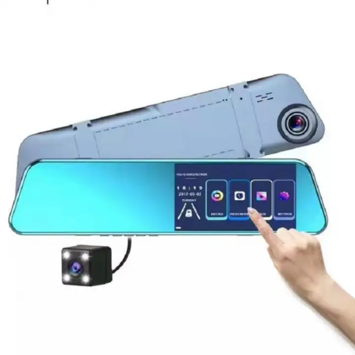Espejo Retrovisor con Cámara Doble 1080P HD | Visión Nocturna 30M | Grabación en Bucle 128GB | Alerta Colisión y GPS | Compatible SEAT/Renault | Garantía 3 Años - 1