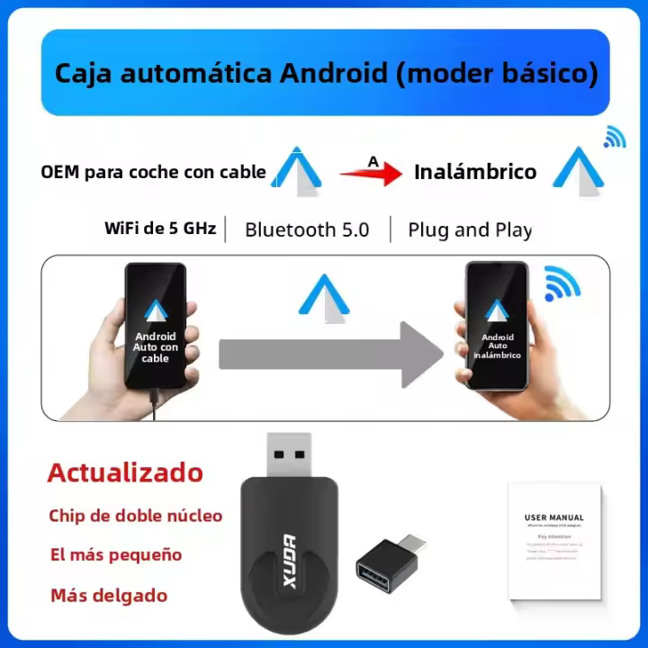 Adaptador Universal Sin Cable XUDA Para Coche CarPlay Android Auto Mini Smart Box Conectividad Rápida WiFi Para Nissan - 1