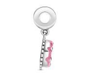 Pandora Moments Mujeres Plata de Lei Rosa Pastel de juegos cuelga El Encanto, Viene con El embalaje de Caja de Giunte original. - details 1