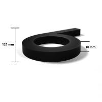 Letras Flotantes De Casa Modernas En Negro Tamaño 125mm Para Puerta Exterior Números 0-9 Material De Acero Inoxidable - details 10