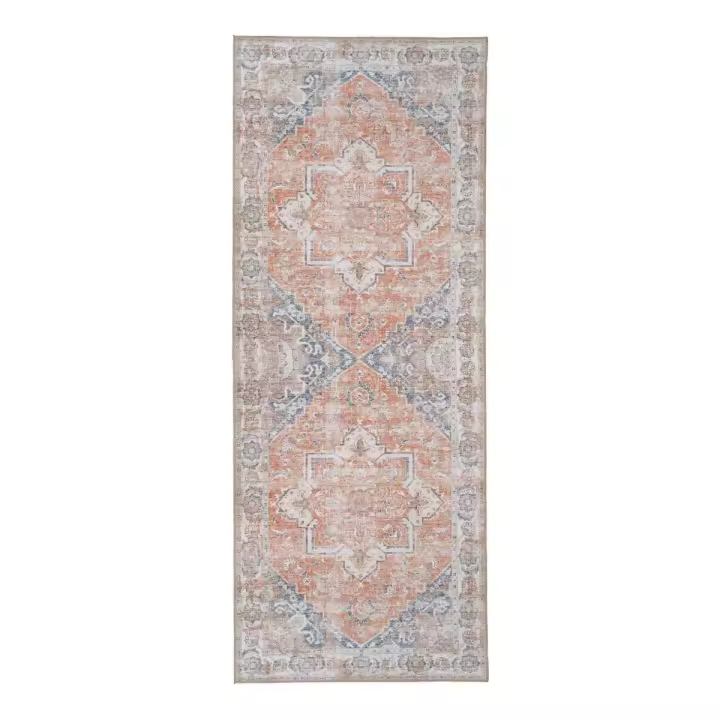 Alfombra Rectangular Habana, Poliestireno Chenilla, Naranja, 200x80x1 cm - 1