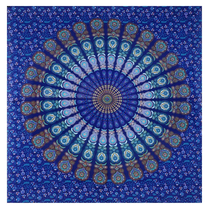 Printex  - Tapiz con Estilo de Mandala Indio - 220 x 240 cm- Pareo Manta Picnic, Yoga, Antiarena, Multiusos, Decoracion Pared, Toalla de Playa - 1