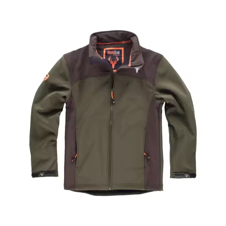 WorkTeam Cazadora Caza, Pesca, Tiempo Libre. Softshell con Dos Bolsillos Laterales, combinada. - 1